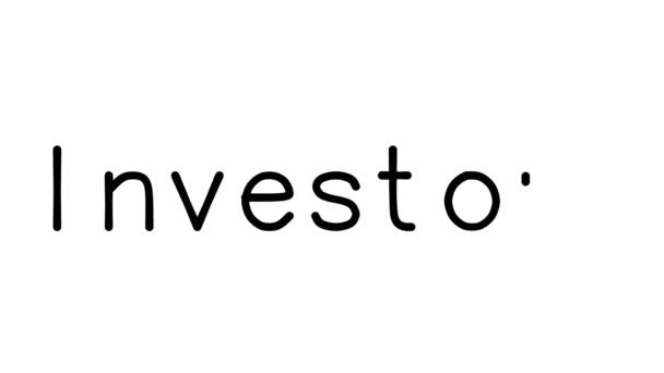 Investidores Animação Texto Manuscrito Várias Fontes Pesos Sans Serif — Vídeo de Stock