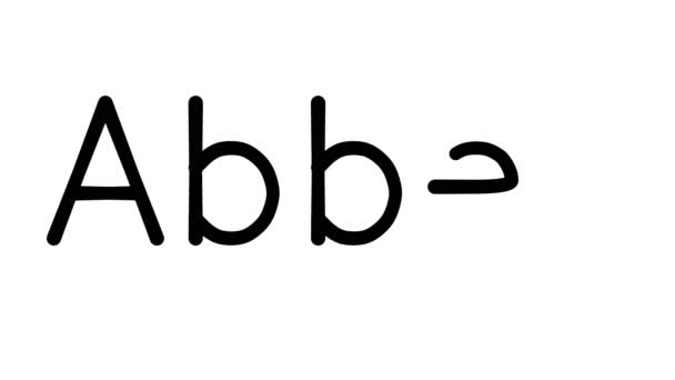 Abbey Kézzel Írott Szöveg Animáció Különböző Sans Serif Betűtípusok Súlyok — Stock videók