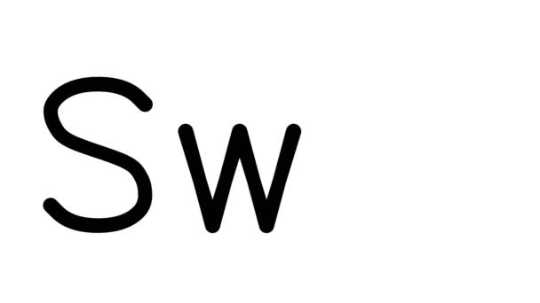 Swat Handwritten Text Animation Various Sans Serif Fonts Weights — стоковое видео