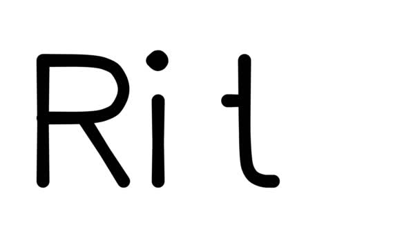 Rite Χειρόγραφο Κείμενο Κινούμενα Σχέδια Διάφορες Γραμματοσειρές Sans Serif Και — Αρχείο Βίντεο