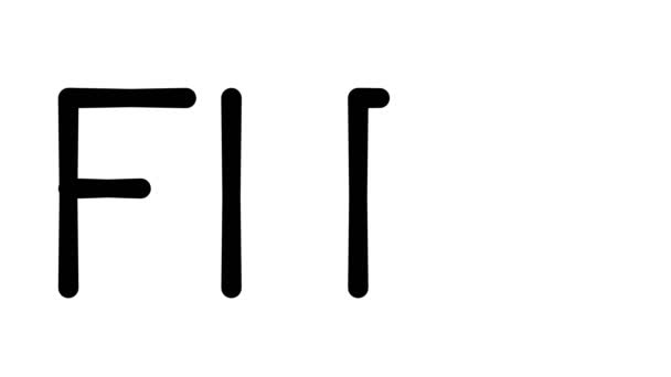 Fifa Håndskrevne Tekst Animation Forskellige Sans Serif Skrifttyper Vægte – Stock-video