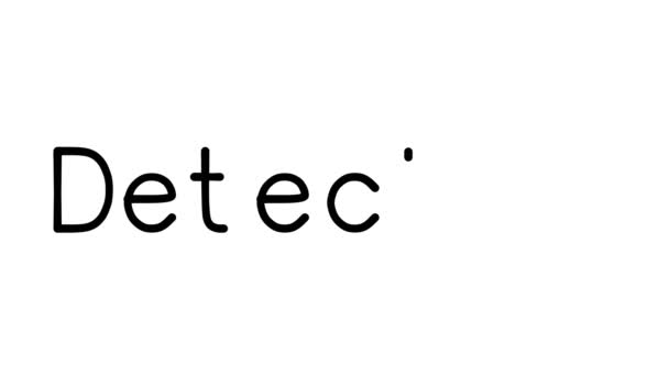 Detective Handwritten Text Animation Various Sans Serif Γραμματοσειρές Και Βάρη — Αρχείο Βίντεο