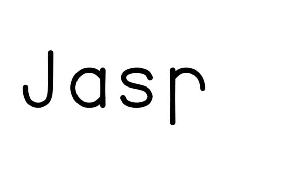 Jasper Odręczny Tekst Animacji Różnych Czcionek Wag Sans Serif — Wideo stockowe