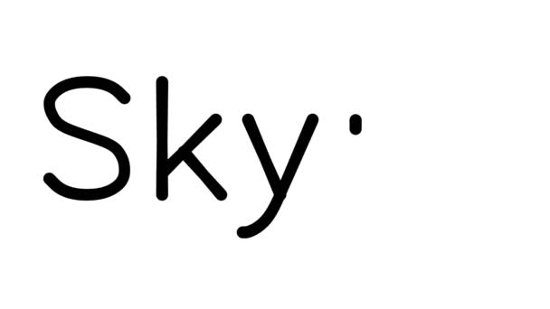 Χειρόγραφη Κίνηση Κειμένου Skype Διάφορες Γραμματοσειρές Και Σταθμά Sans Serif — Αρχείο Βίντεο