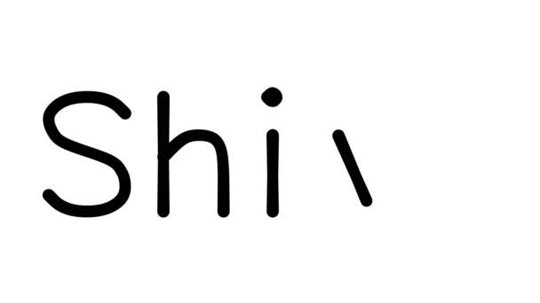Shiva Handskriven Text Animation Olika Sans Serif Teckensnitt Och Vikter — Stockvideo