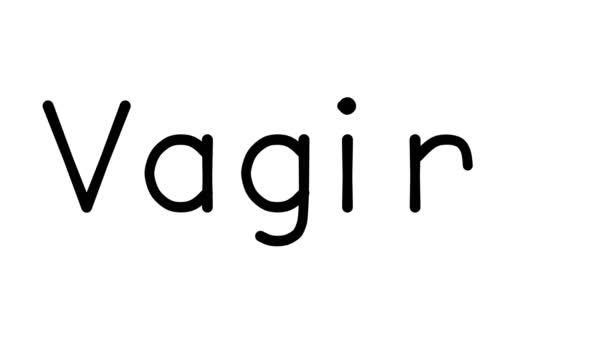 Vagina Handwritten Text Animation Various Sans Serif Fonts Weights — Stock videók