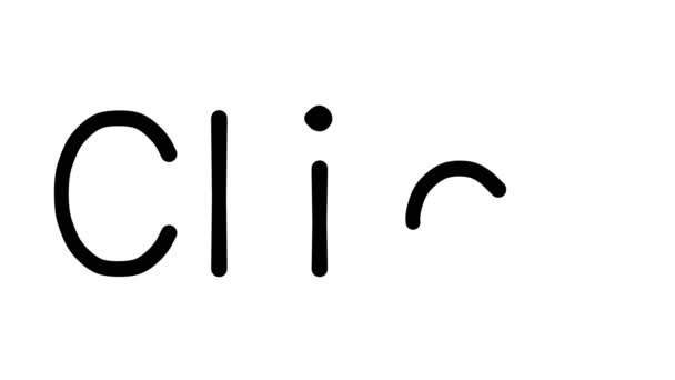 Klicka Handskriven Text Animation Olika Sans Serif Teckensnitt Och Vikter — Stockvideo