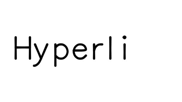 Hyperlänk Handskriven Text Animation Olika Sans Serif Teckensnitt Och Vikter — Stockvideo