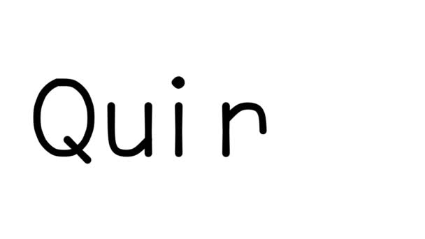 Quinoa Kézzel Írott Szöveg Animáció Különböző Sans Serif Betűtípusok Súlyok — Stock videók