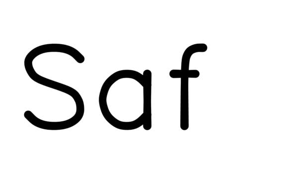 Animação Segura Texto Manuscrito Várias Fontes Pesos Sans Serif — Vídeo de Stock