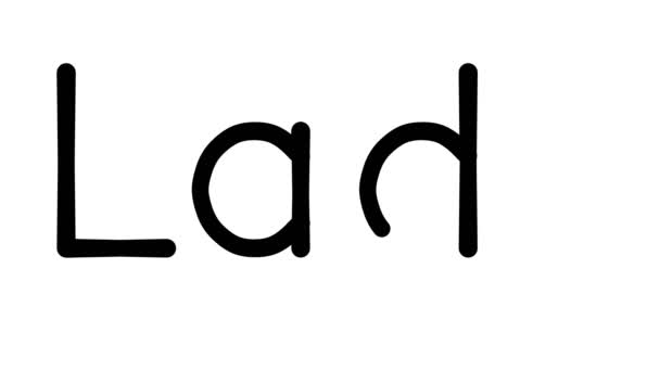 Lady Handgeschreven Tekst Animatie Verschillende Sans Serif Fonts Gewichten — Stockvideo