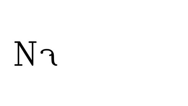 Text Animovaného Rukopisu Nautilus Písmem Vahou Písma Serif — Stock video
