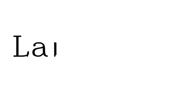 Язык Анимированного Почерка Текст Шрифтах Весах Serif — стоковое видео