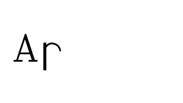 Apricot Animated Handwriting Text Γραμματοσειρές Serif Και Σταθμά — Αρχείο Βίντεο