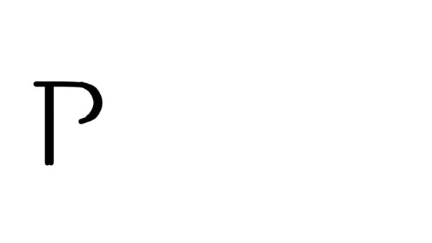 Лавка Анімований Почерк Тексту Серії Шрифтів Ваг — стокове відео