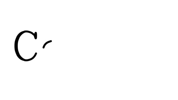 Койот Анимированный Почерк Текст Засеченных Шрифтах Весах — стоковое видео