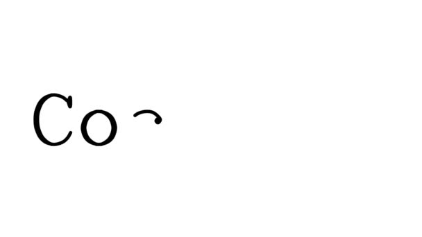 Cockatoo Анимированный Почерк Текст Шрифтах Весах Serif — стоковое видео