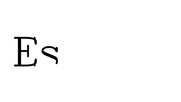 Escrow Texto Caligrafia Animado Fontes Serif Pesos — Vídeo de Stock