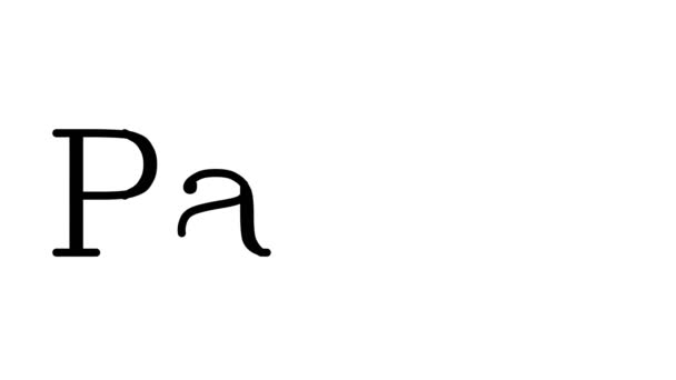 Palma Animated Handwriting Texto Serif Fontes Pesos — Vídeo de Stock