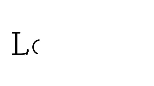Омар Анимированный Почерк Текст Засеченных Шрифтах Весах — стоковое видео