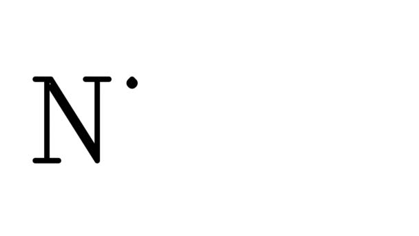 Ниша Анимированный Почерк Текст Шрифтах Весах Serif — стоковое видео