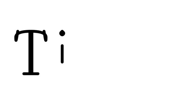 Χρόνος Κινούμενο Χειρόγραφο Κείμενο Serif Γραμματοσειρές Και Βάρη — Αρχείο Βίντεο