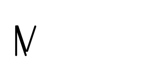 Мієль Анімований Текст Почерку Шрифтах Вагах — стокове відео