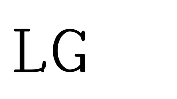 Lgbt Κινούμενο Κείμενο Γραφής Γραμματοσειρές Και Βάρη Serif — Αρχείο Βίντεο