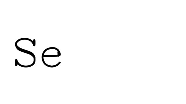 Sesame Анимированный Почерк Текст Шрифтах Весах Serif — стоковое видео