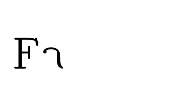 Фасадні Анімовані Почерк Тексту Шрифтах Вагах — стокове відео