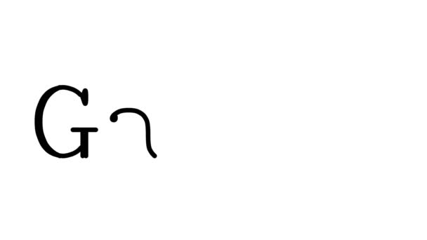 Garnet Texto Caligrafia Animado Fontes Serif Pesos — Vídeo de Stock