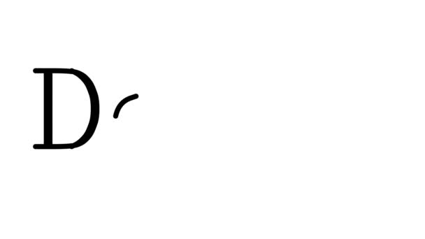 Тісто Анімований Почерк Тексту Шрифтах Вагах — стокове відео