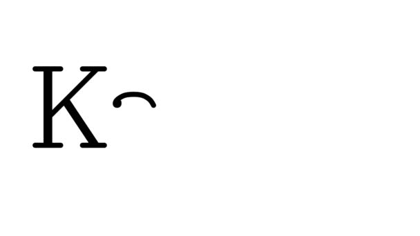 Kayak Animated Handwriting Texto Serif Fontes Pesos — Vídeo de Stock