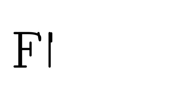Флеш Анімований Почерк Шрифтах Вагах — стокове відео