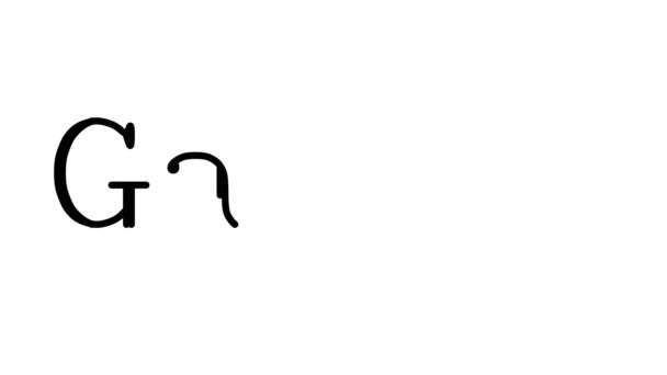 Κείμενο Χειρογράφου Galaxy Animated Γραμματοσειρές Serif Και Σταθμά — Αρχείο Βίντεο