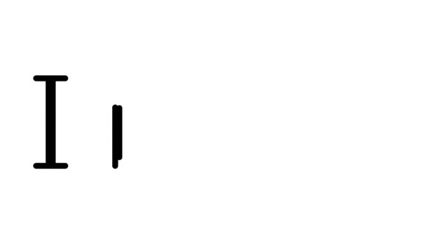 Testo Della Calligrafia Animata Irlandese Caratteri Pesi Serif — Video Stock
