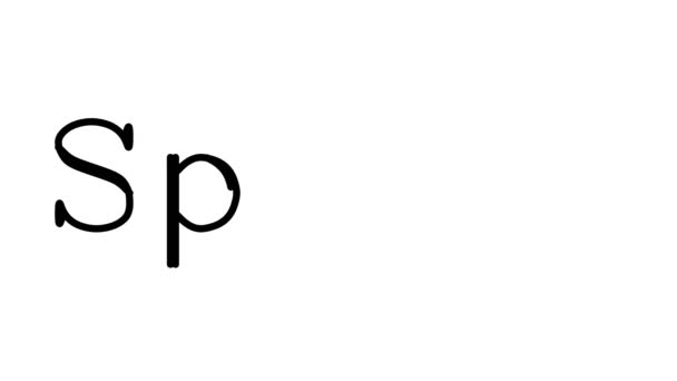 Esfinge Texto Caligrafia Animado Fontes Serif Pesos — Vídeo de Stock