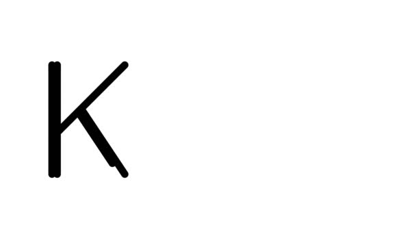 Kite Animated Handwriting Texto Serif Fontes Pesos — Vídeo de Stock