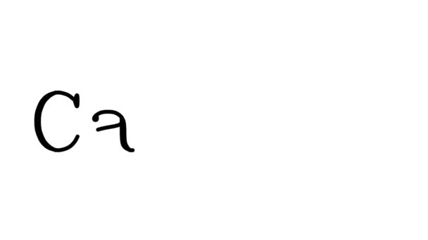 Caramel Animated Handwriting Text Γραμματοσειρές Serif Και Σταθμά — Αρχείο Βίντεο