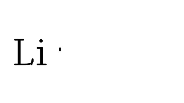 有限动画手写体文字的字体和重量 — 图库视频影像