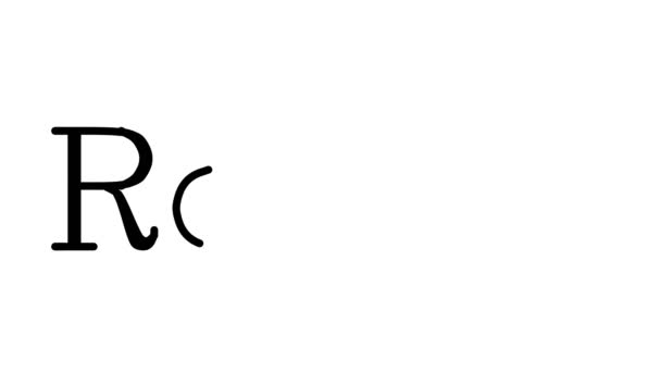 Rowan Animated Handschrift Tekst Serieflettertypen Gewichten — Stockvideo