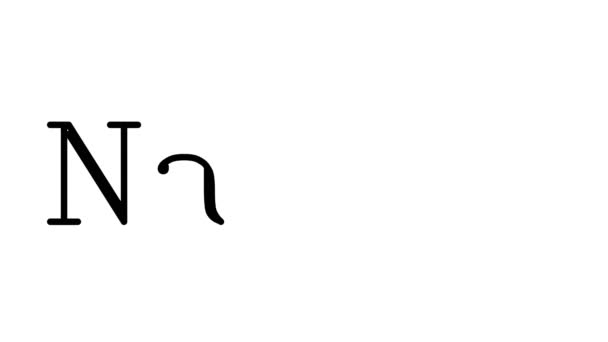 Natale Animated Handwriting Text Γραμματοσειρές Serif Και Σταθμά — Αρχείο Βίντεο