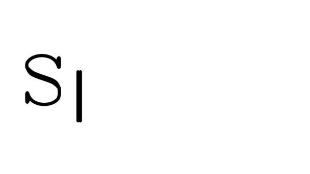 Maka Make Animerad Handstil Text Serienummer Teckensnitt Och Vikter — Stockvideo