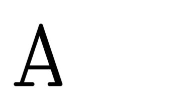 Serif Yazı Tipleri ve Ağırlığı ile ABC Canlandırılmış El Yazısı Metni