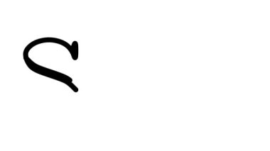 Serif Yazı Tipi ve Ağırlığı ile Sim Animasyon El Yazısı Metni