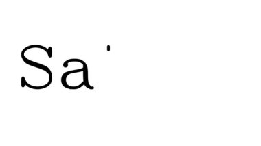 Serif Yazı Tipleri ve Ağırlığı ile Animasyon El Yazısı Metni