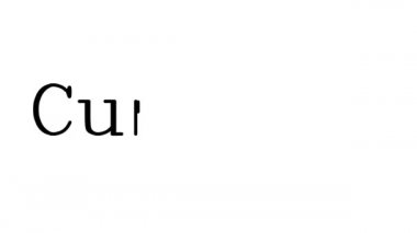 Serif Yazı Tipleri ve Ağırlığı ile Para Birimi Canlandırılmış El Yazısı Metni