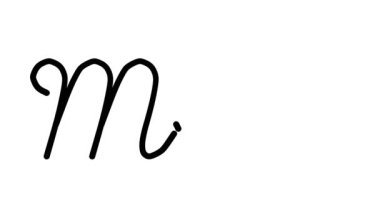 Altı El Yazısı ve Gotik Yazı Tiplerinde Mare Dekoratif El Yazısı Animasyonu