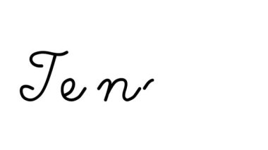 Altı El Yazısı ve Gotik Yazı Tipinde Tenis Dekoratif El Yazısı Animasyonu