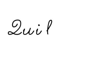 Altı El Yazısı ve Gotik Yazı Tipiyle Örtücü El Yazısı Animasyonu